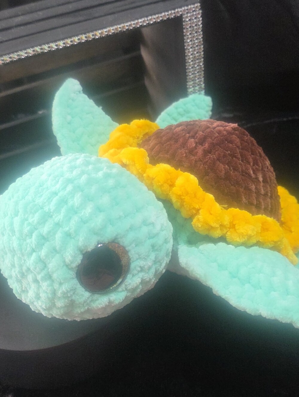 Crocheted Sunflower Sea Turtle